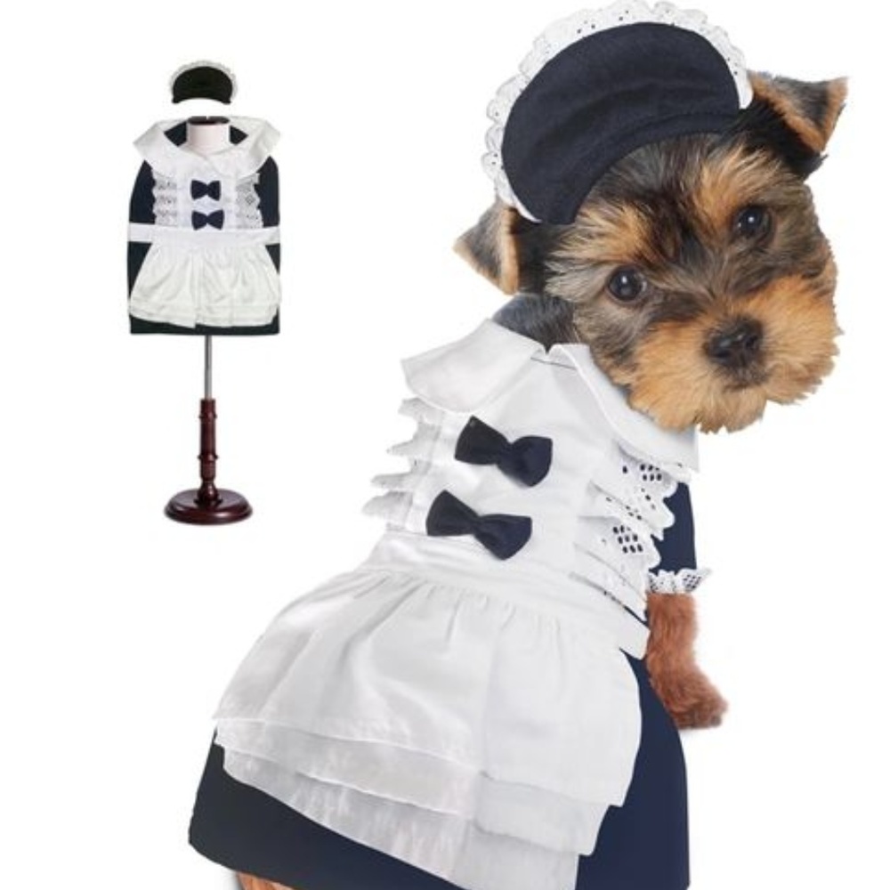 French Maid Puppe Love Halloween Dog Costume NWT